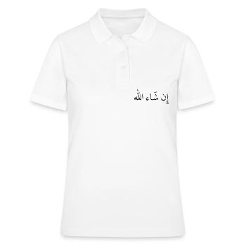 in sha allah "so gott will" - Frauen Polo Shirt - Weiß - Vorne - Ailine (174cm)