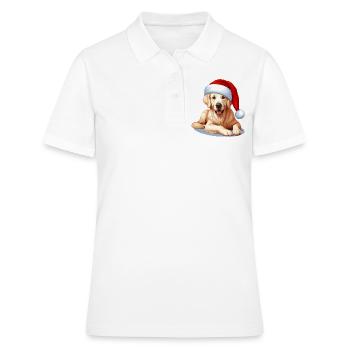 Golden Retriever Heiligabend Spirit - Frauen Polo Shirt - Weiß - Vorne - Ailine (174cm)
