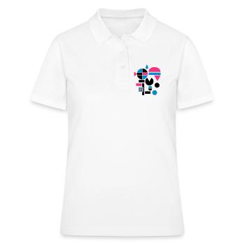 Différentes formes géométriques - Polo Femme - blanc - Devant - Ailine (174cm)