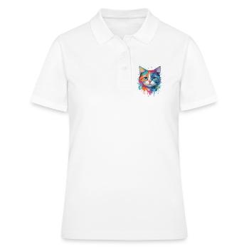 Chat mignon - Polo Femme - blanc - Devant - Ailine (174cm)