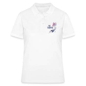 Soyez reconnaissant - Polo Femme - blanc - Devant - Ailine (174cm)