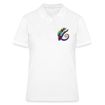 Gecko - Frauen Polo Shirt - Weiß - Vorne - Ailine (174cm)