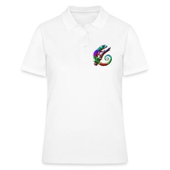 Gecko - Frauen Polo Shirt - Weiß - Vorne - Ailine (174cm)