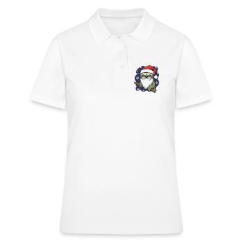 Lustiger Weihnachts Faultier Santa Grumpy - Polo Femme - blanc - Devant - Ailine (174cm)