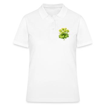 Plante de manteau de dame avec des fleurs - Polo Femme - blanc - Devant - Ailine (174cm)