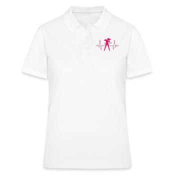 Hula Reifen Hullern Hoop Fitness Geschenk Damen - Frauen Polo Shirt - Weiß - Vorne - Ailine (174cm)