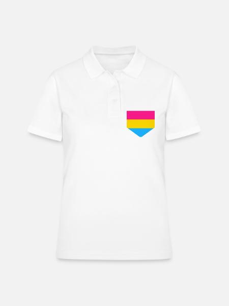 Pansexuell Brusttasche - Frauen Polo Shirt - Weiß