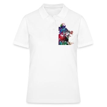 #motor #sport de course automobile - Polo Femme - blanc - Devant - Ailine (174cm)