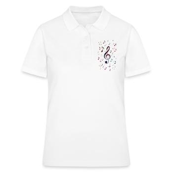 Clé de musique pour violon - Polo Femme - blanc - Devant - Ailine (174cm)