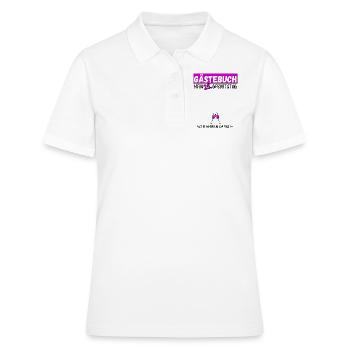 25. Geburtstag Gästebuch 25 Jahre - Frauen Polo Shirt - Weiß - Vorne - Ailine (174cm)