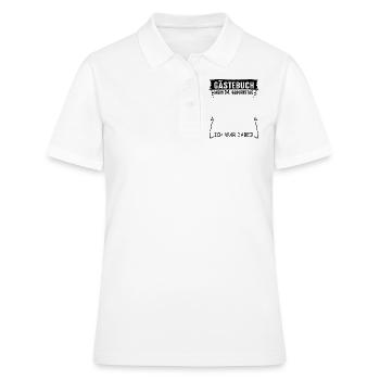 Gästebuch 34. Geburtstag Glückwunsch Zu 34 Jahren - Frauen Polo Shirt - Weiß - Vorne - Ailine (174cm)