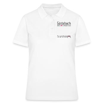 Gästebuch 45. Geburtstag Glückwunsch Zu 45 Jahren - Frauen Polo Shirt - Weiß - Vorne - Ailine (174cm)