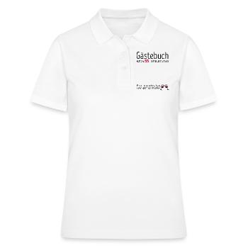Gästebuch 55. Geburtstag Glückwunsch Zu 55 Jahren - Frauen Polo Shirt - Weiß - Vorne - Ailine (174cm)
