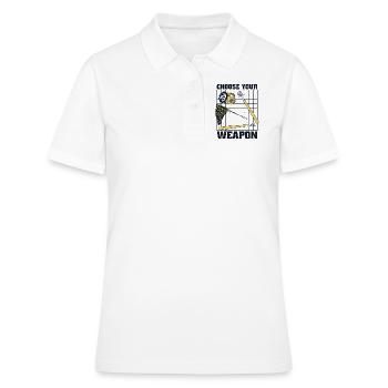 Choisissez votre arme Têtard Rainette Crapaud - Polo Femme - blanc - Devant - Ailine (174cm)