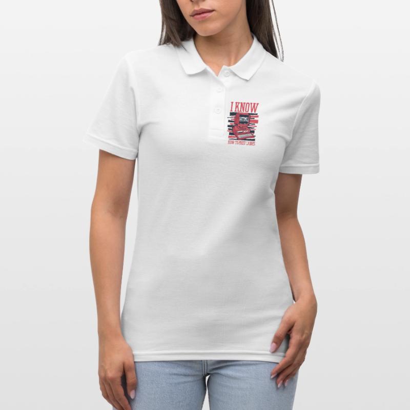I Know Hot To Meet Ladies Developer Coder Frauen Polo Shirt