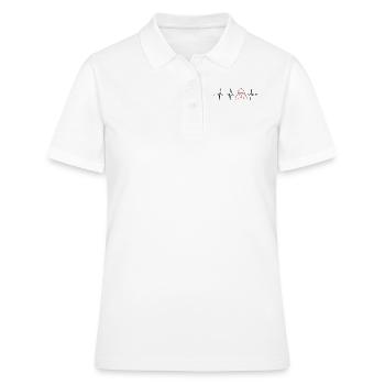 Hacker Heartbeat Phishing Sniffer Social - Polo Femme - blanc - Devant - Ailine (174cm)