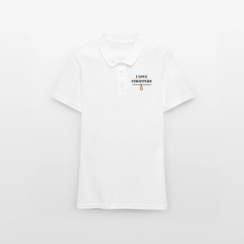 I love Strippers Electronics Technician Electrical Engineer Women's Polo Shirt