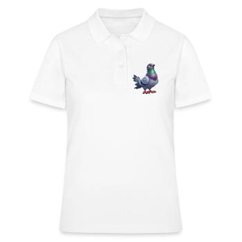 Farbenfrohes Taubenthema - Frauen Polo Shirt - Weiß - Vorne - Ailine (174cm)
