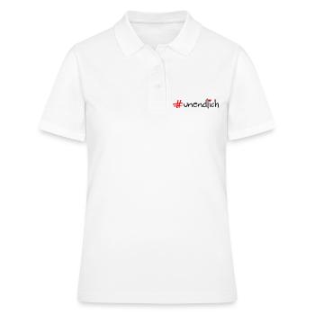 unendlich - Frauen Polo Shirt - Weiß - Vorne - Ailine (174cm)