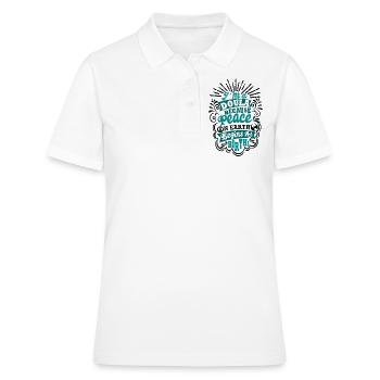 Doula - Peace on earth - Frauen Polo Shirt - Weiß - Vorne - Ailine (174cm)