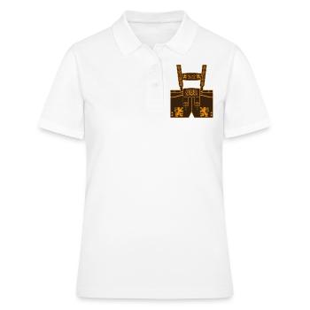 10 Pantalon en cuir Salopette royaume de Bavière - Polo Femme - blanc - Devant - Ailine (174cm)