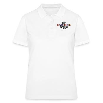 Meilleur professeur de statistiques de tous les temps - Polo Femme - blanc - Devant - Ailine (174cm)