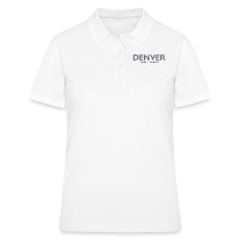 USA Stadt Koordinaten - Denver - Frauen Polo Shirt - Weiß - Vorne - Ailine (174cm)