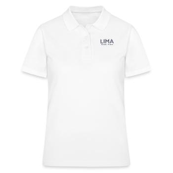 Peru Stadt Koordinaten - Lima - Frauen Polo Shirt - Weiß - Vorne - Ailine (174cm)