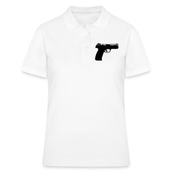 Esport Gamer pistolet idée cadeau egoshooter - Polo Femme - blanc - Devant - Ailine (174cm)