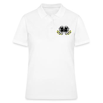 Chope de bière symbole de bière - Polo Femme - blanc - Devant - Ailine (174cm)