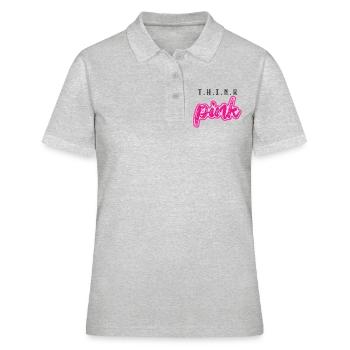 Think Pink! - Women's Polo Shirt - heather grey - Front - Ailine (174cm)