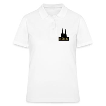 Köln Logo mit dem Kölner Dom - Frauen Polo Shirt - Weiß - Vorne - Ailine (174cm)