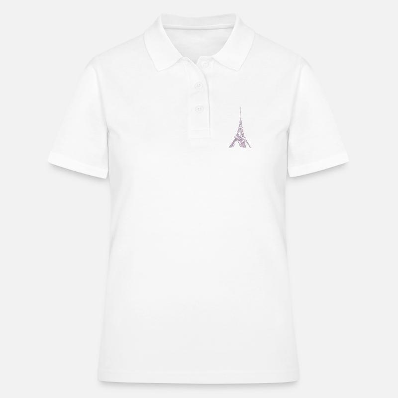 Tour Eiffel de Paris - Polo Femme - blanc