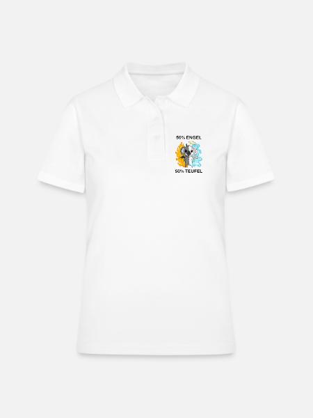 Koala - Engel und Teufel - Frauen Polo Shirt - Weiß