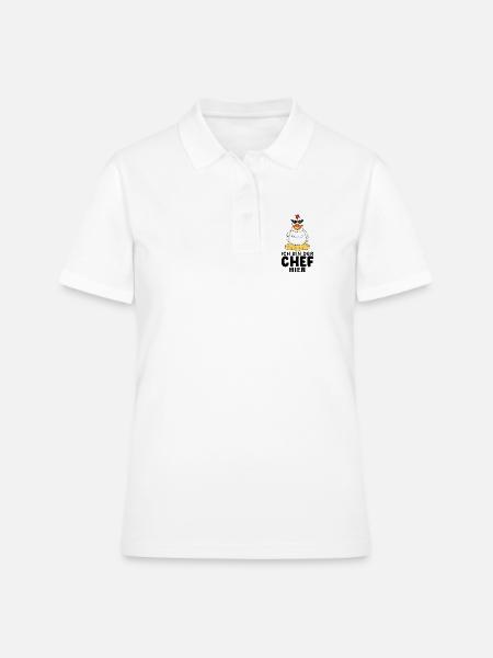 cooles Huhn Chef Spruch - Frauen Polo Shirt - Weiß