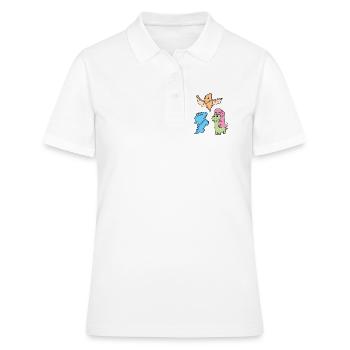 Dinosaur - Women's Polo Shirt - white - Front - Ailine (174cm)