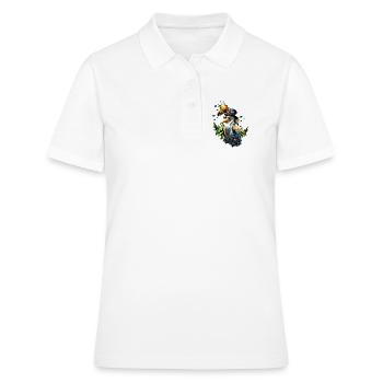 Funny pelican with steampunk hat - Women's Polo Shirt - white - Front - Ailine (174cm)