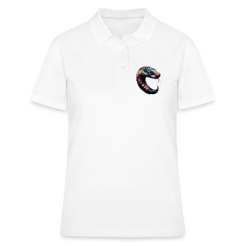 serpent, python, cobra, serpent à sonnettes, serpents - Polo Femme - blanc - Devant - Ailine (174cm)