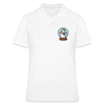 Bonhomme de neige boule à neige - Polo Femme - blanc - Devant - Ailine (174cm)
