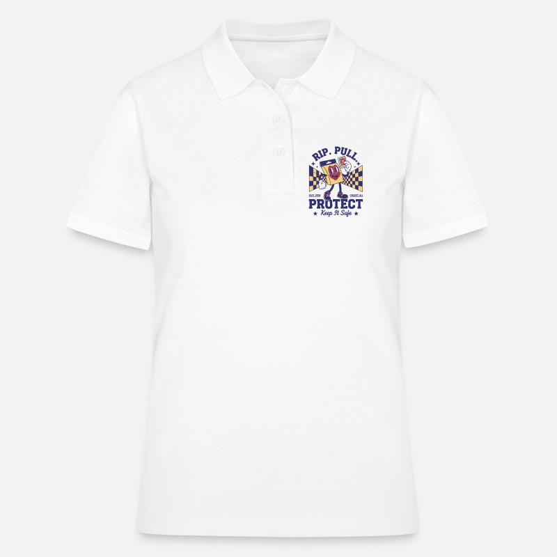 Carte à collectionner RIP PULL PROTECT Keep It Safe - Polo Femme - blanc