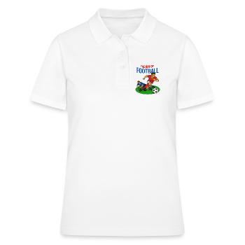 Kunst des Fußballs: Dribbling - Frauen Polo Shirt - Weiß - Vorne - Ailine (174cm)