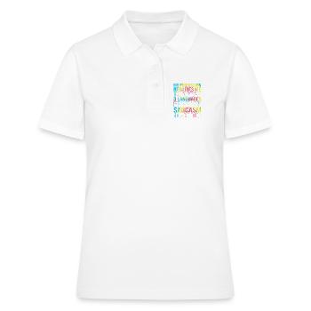 Codeur médical - Polo Femme - blanc - Devant - Ailine (174cm)