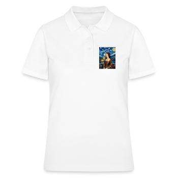 Anne Bonny dans la nuit étoilée - Polo Femme - blanc - Devant - Ailine (174cm)