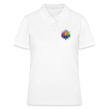Leuchtende Kristall-Lotus - Frauen Polo Shirt - Weiß - Vorne - Ailine (174cm)