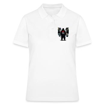 Ninja urbain avec Soleil Rouge - Polo Femme - blanc - Devant - Ailine (174cm)