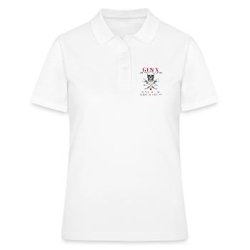 Gen X – Élevé à l’extérieur est resté dur - Polo Femme - blanc - Devant - Ailine (174cm)