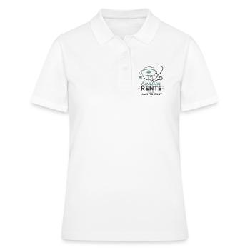 Endlich in Rente – Krankenschwester & Stethoskop - Frauen Polo Shirt - Weiß - Vorne - Ailine (174cm)