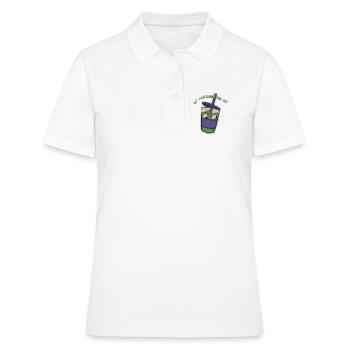 Autocollant de boisson fraîche d’été - Polo Femme - blanc - Devant - Ailine (174cm)