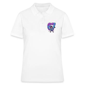 67 Dabbing Gamer Six Seven Meme Brainrot Zocker - Women's Polo Shirt - white - Front - Ailine (174cm)
