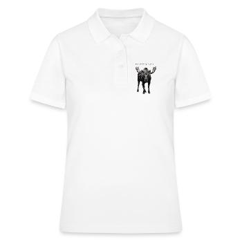No Coffee Not Amused Moose Wilderness - Women's Polo Shirt - white - Front - Ailine (174cm)